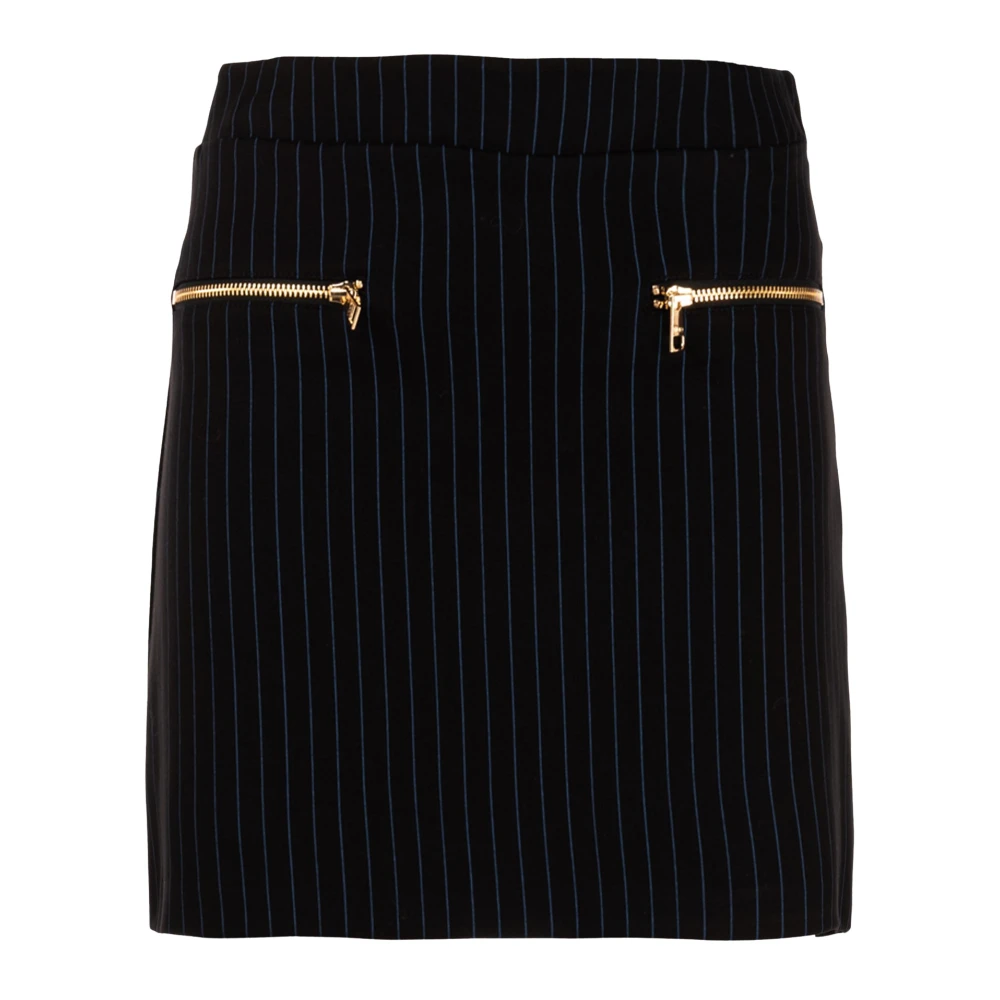 Liu Jo Gestreepte Korte Rok Black Dames