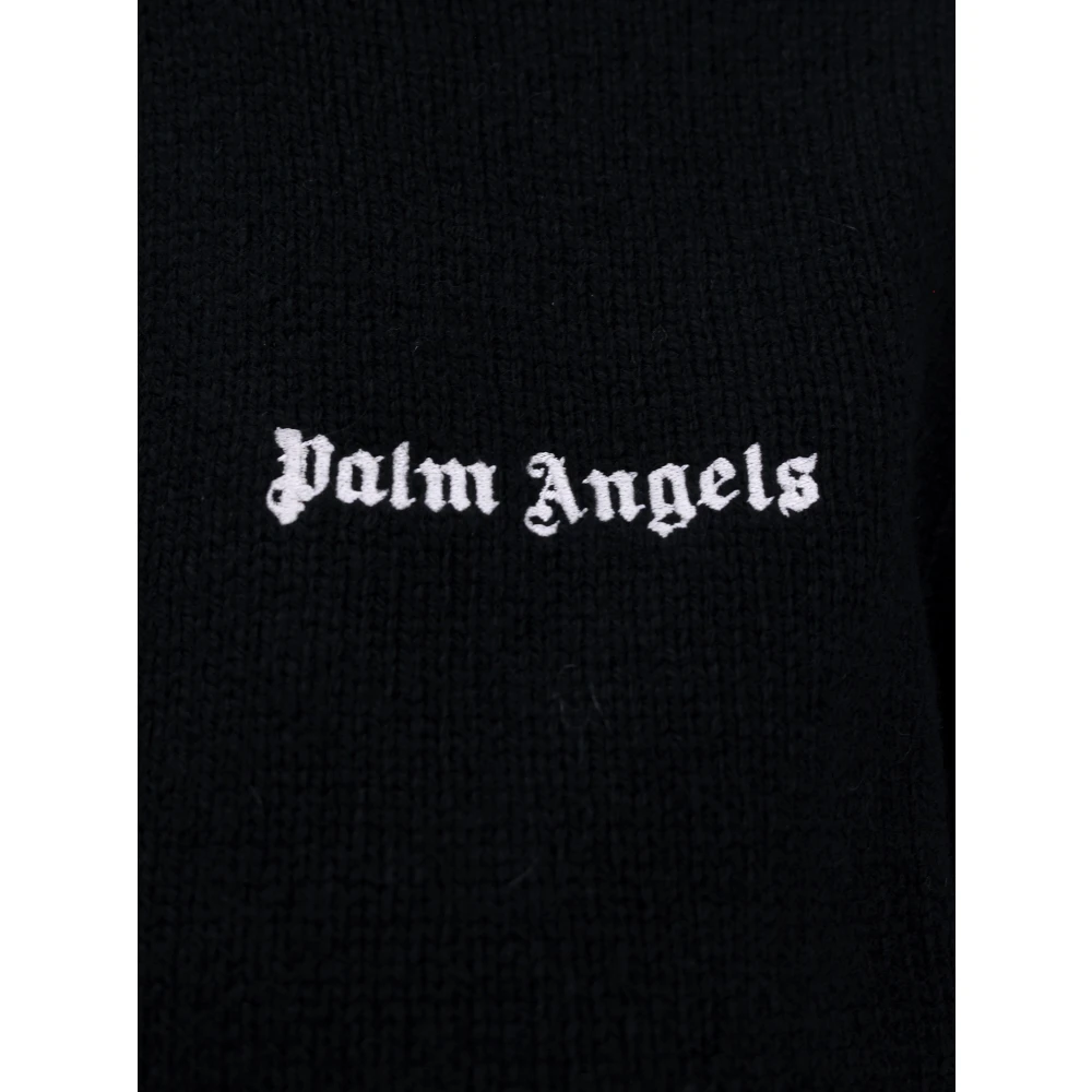 Palm Angels Luxe Zwart Wolblend Vest Black Dames