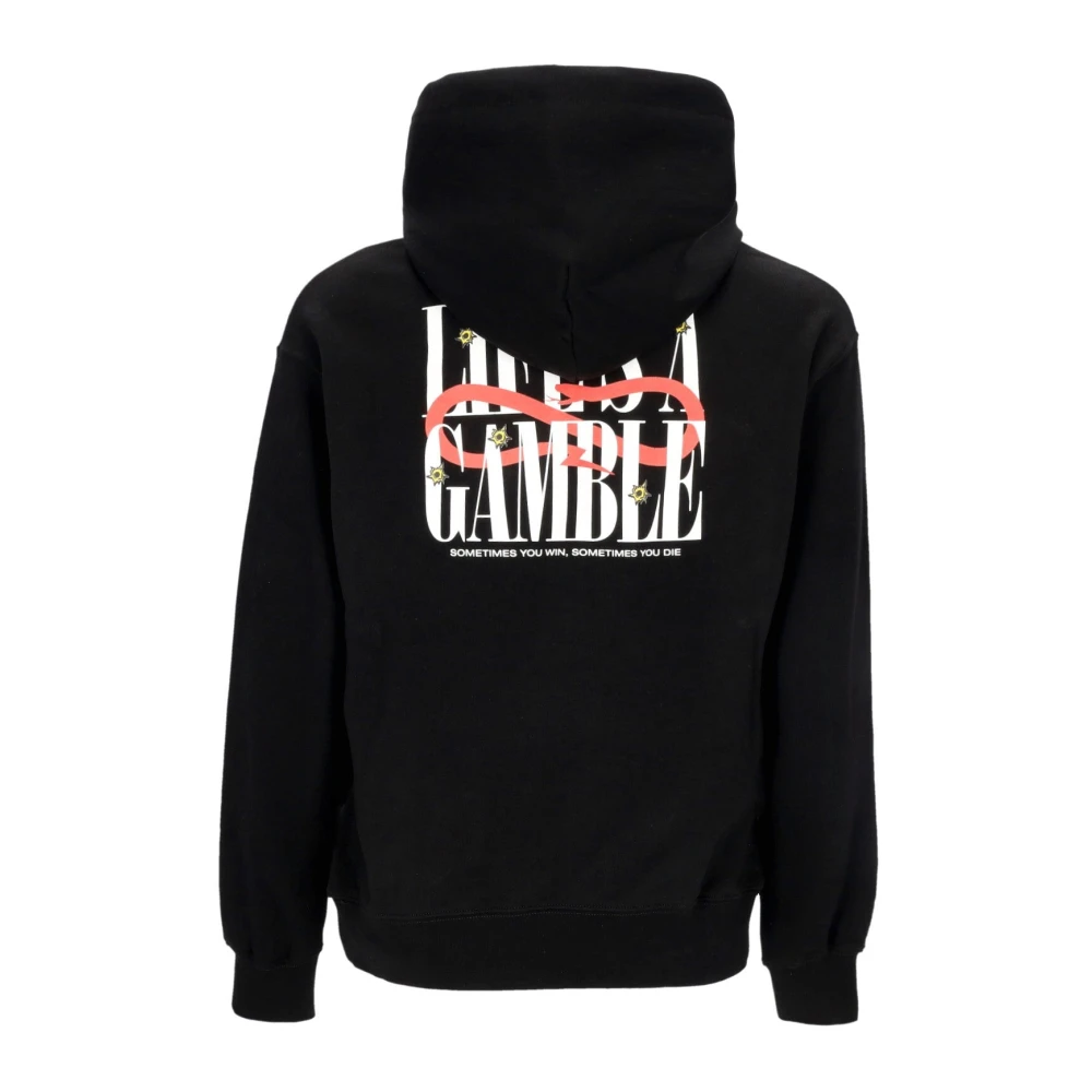 Propaganda Zwarte Lichtgewicht Hoodie met Roulette Print Black Heren