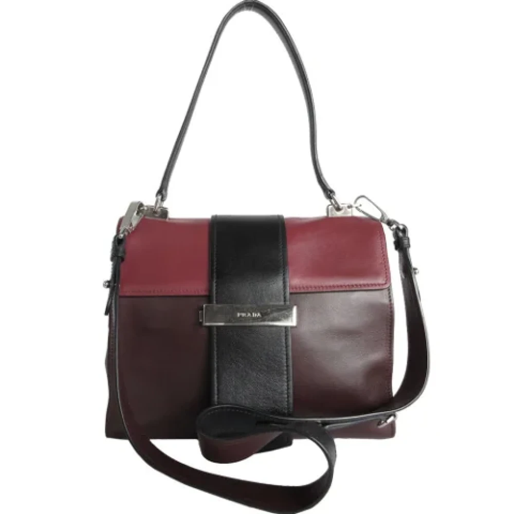 Prada Vintage Pre-owned Leather prada-bags Red Dames