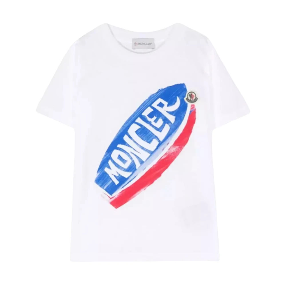 Moncler Färgglad Logga Barn T-shirt White, Unisex