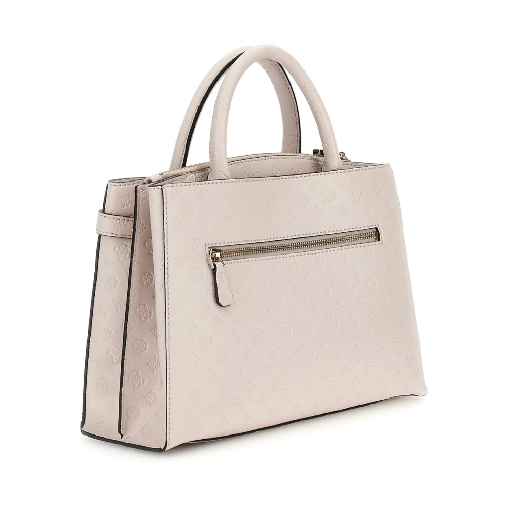 Guess Taupe Convertible Crossbody Tas Deesa Logo Beige Dames