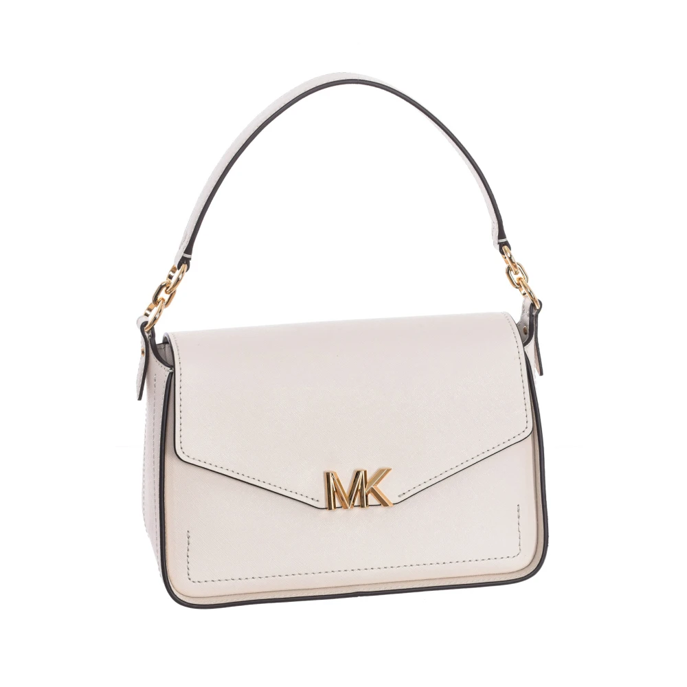 Michael Kors Leren Handtas met Druksluiting White Dames