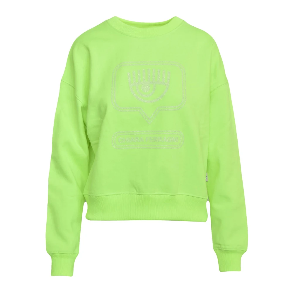 Chiara Ferragni Collection Stijlvolle Gebreide Top Polyester Katoenmix Green Dames