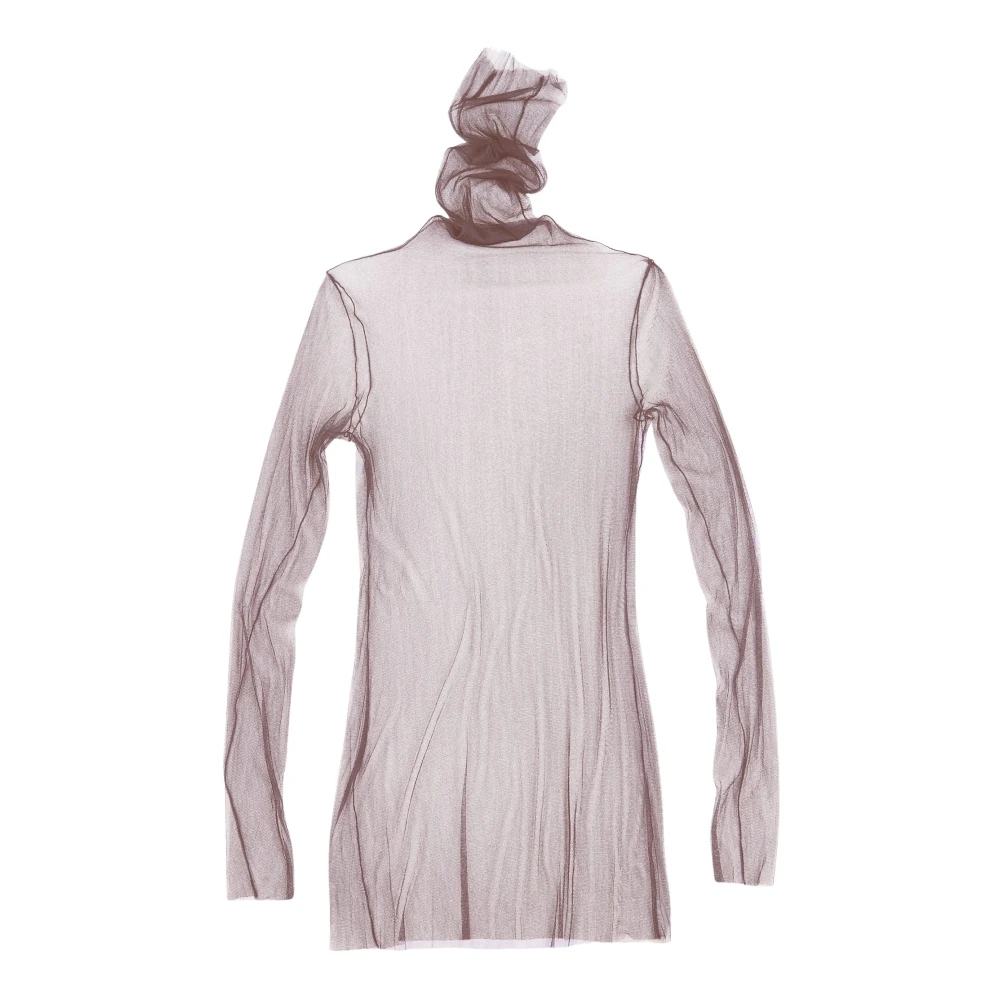 Cortana Brown Cisne Tulle Top - Female - Long Sleeve T-Shirts - Xs - Tops