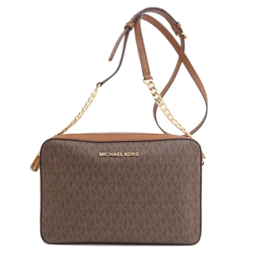 Michael Kors Pre-owned Canvas shoulder-bags Brown Dames
