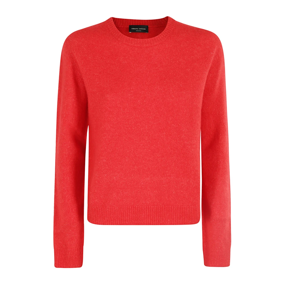 Roberto Collina Stijlvolle Crew Neck Sweater Red Dames