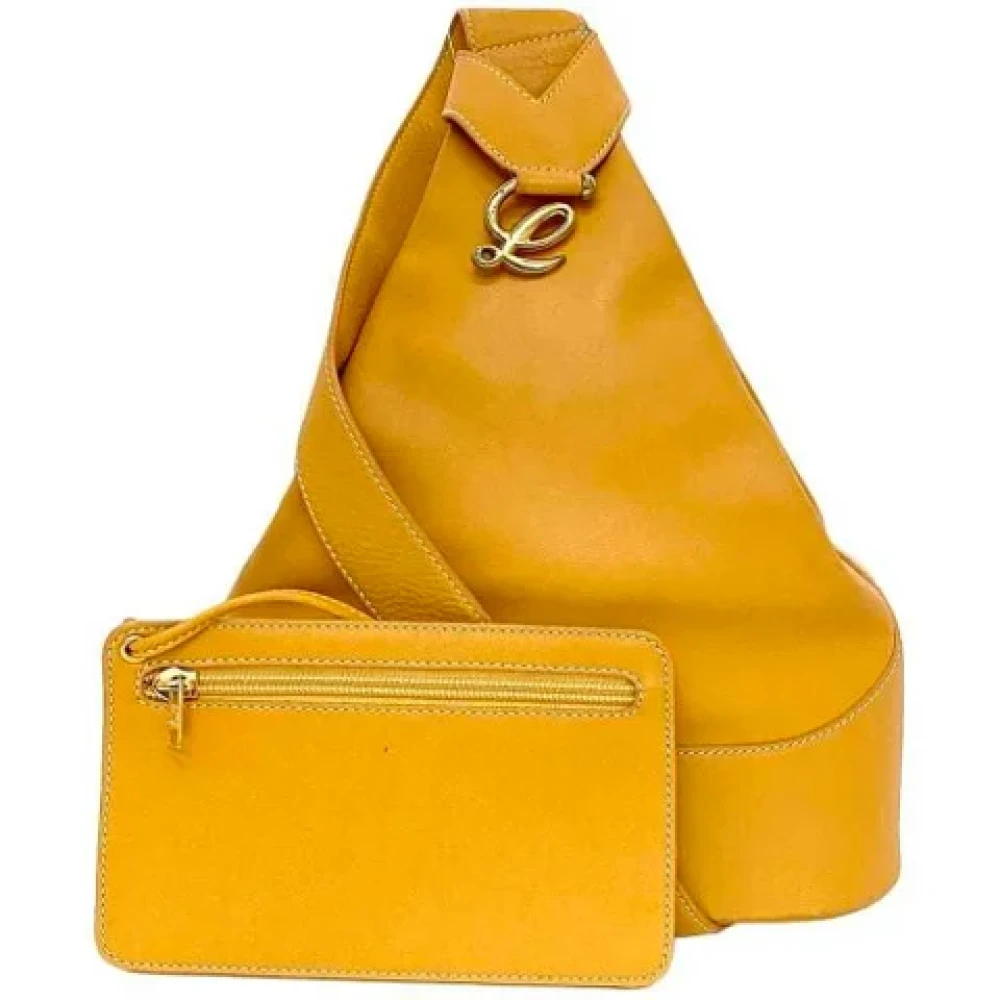 Loewe Pre-owned Fabric shoulder-bags Yellow Dames