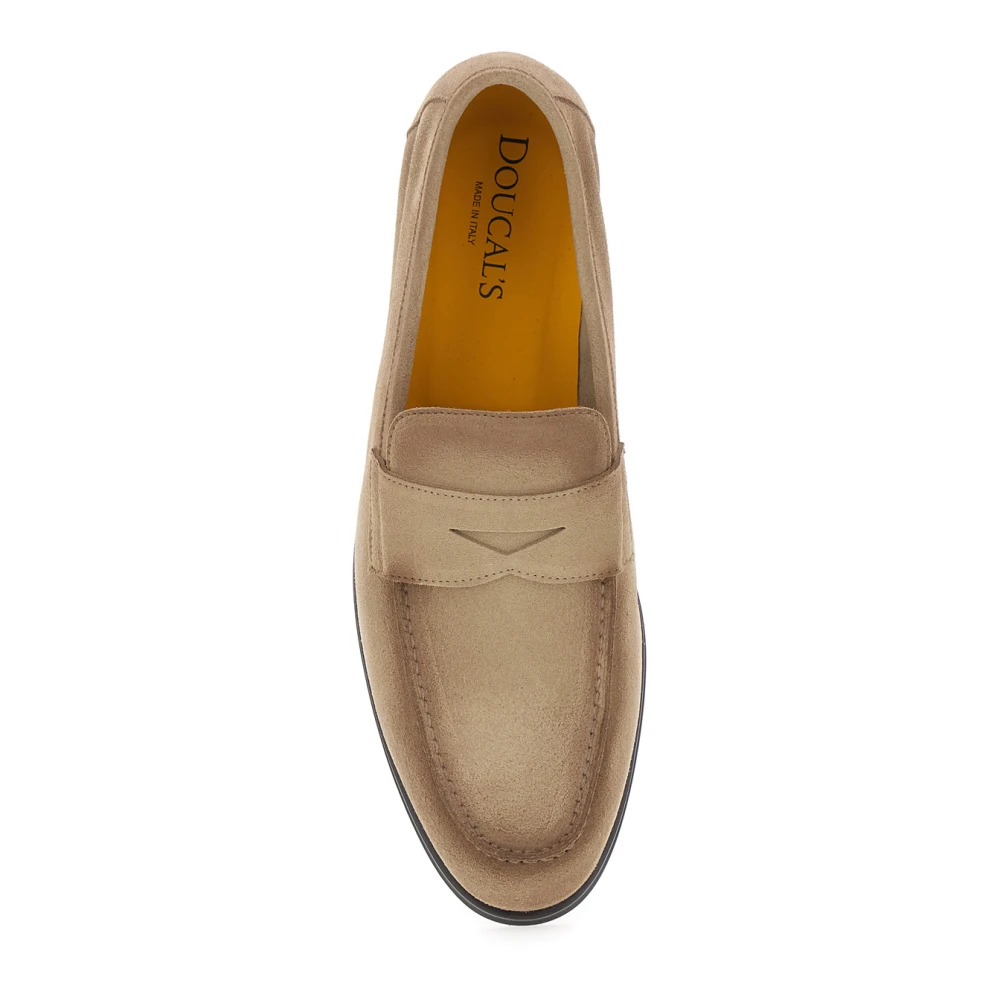 Doucal's Beige Slip-On Loafers in leer Beige Heren