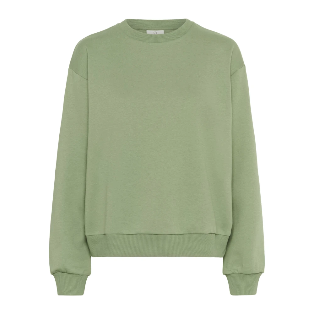 Kaffe Groene Olie Sweatshirt Kahazel Stijl Green Dames