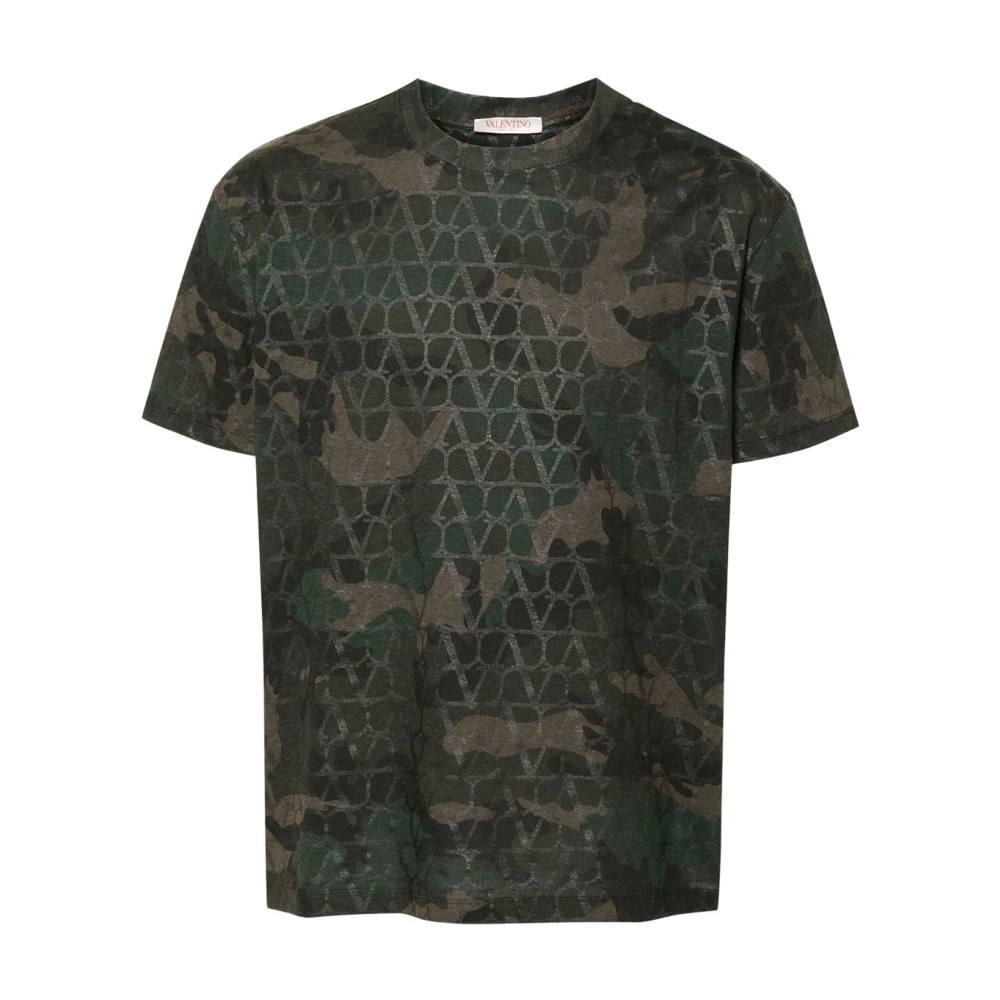 Valentino Garavani Stilren T-shirt med Unik Design Green, Herr