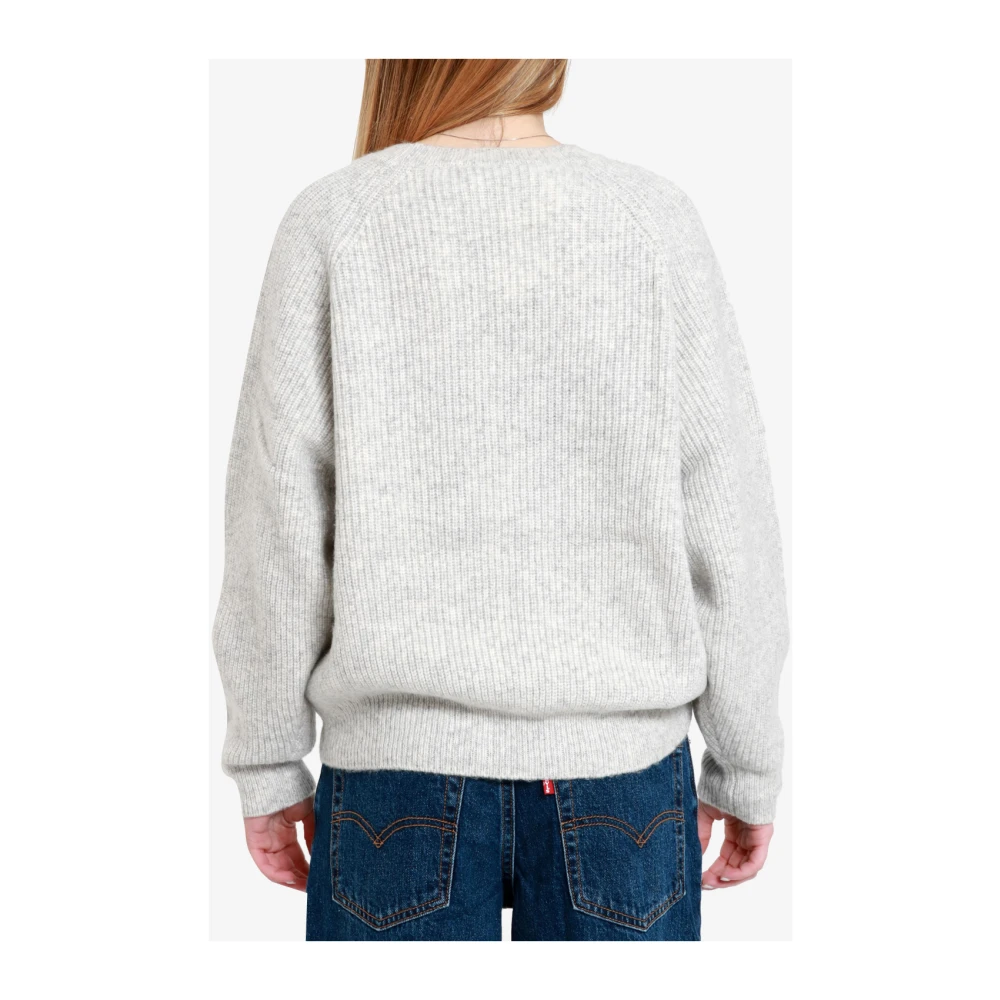 Kaos Lichtgrijze Wollen Gebreide Trui Gray Dames