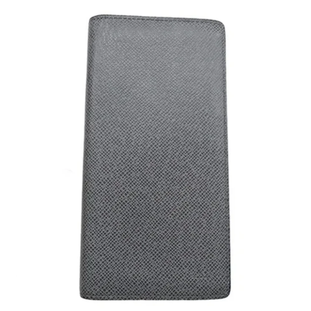 Louis Vuitton Vintage Pre-owned Leather wallets Gray Heren