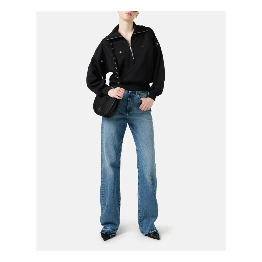 Iceberg 5-pocket rechte pijp broek in indigo denim Blue Dames