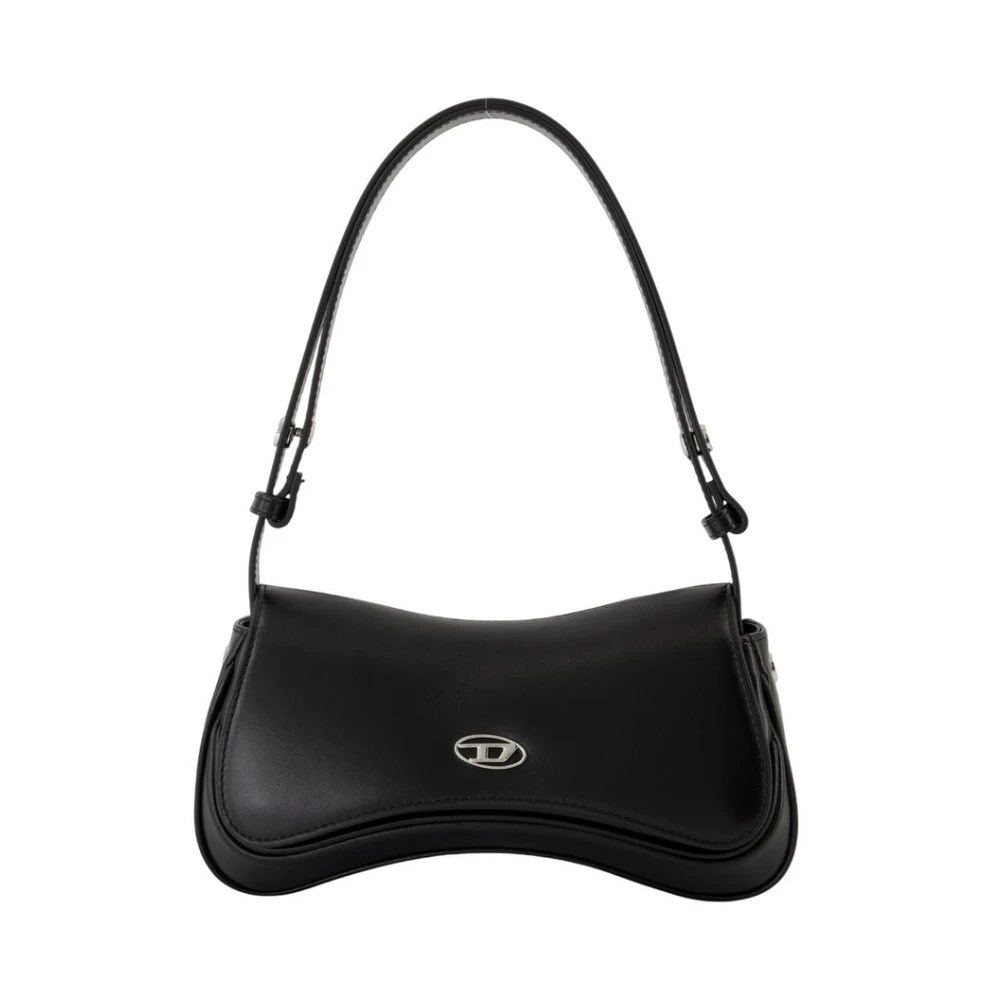 Diesel Svart Läderclutch Med Topphandtag