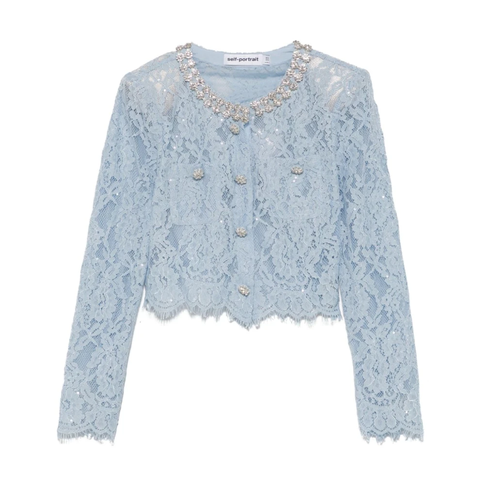 Self Portrait Blauwe Topwear voor Vrouwen Blue Dames