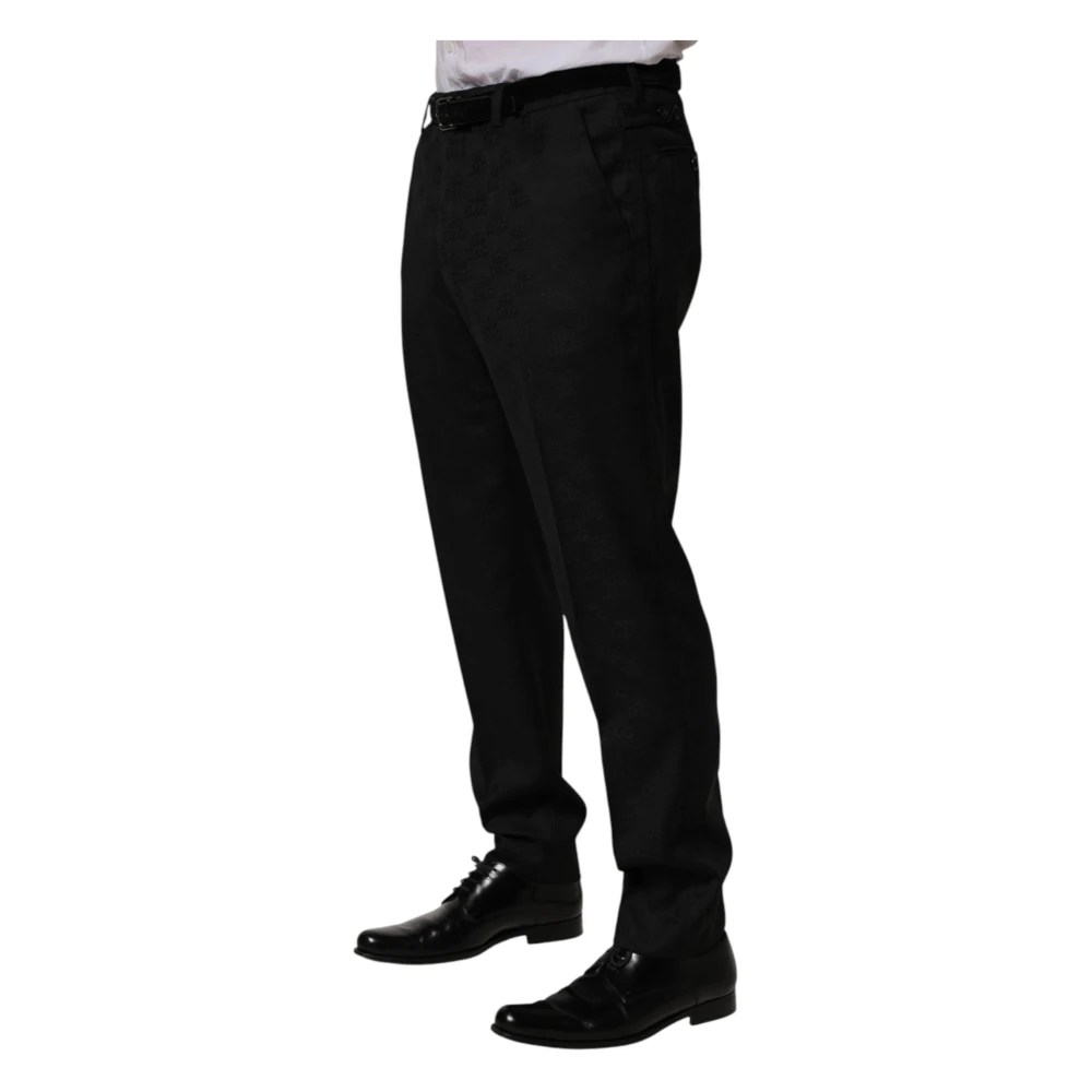 Dolce & Gabbana , Suit Trousers, Male, Black, 2XL, Wool Skinny Dress Formal Trouser Trousers - Image 2