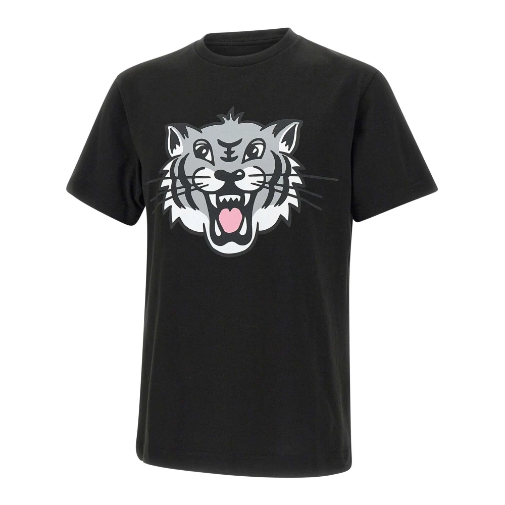 Kenzo Blije Tijger Katoenen T-shirt Zwart Black Heren