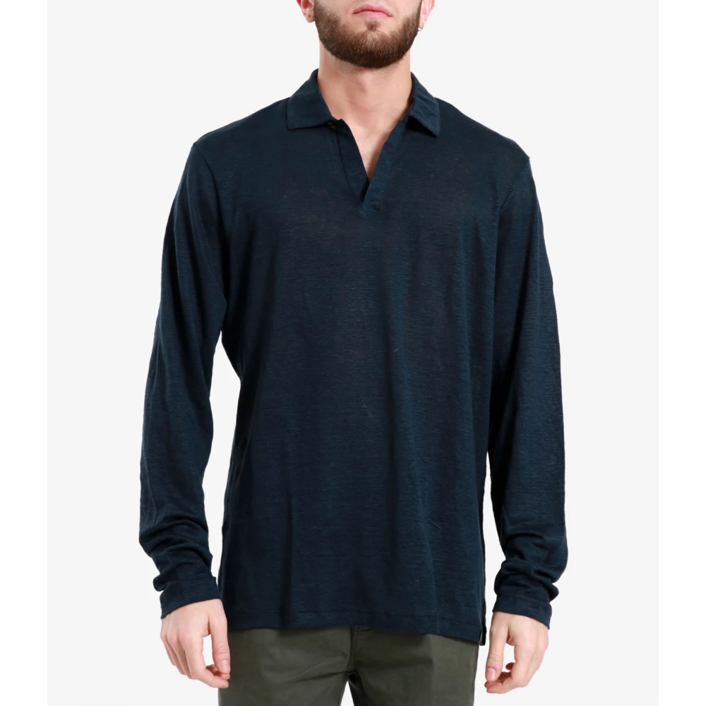 Gran Sasso V-neck Knitwear Blue Heren