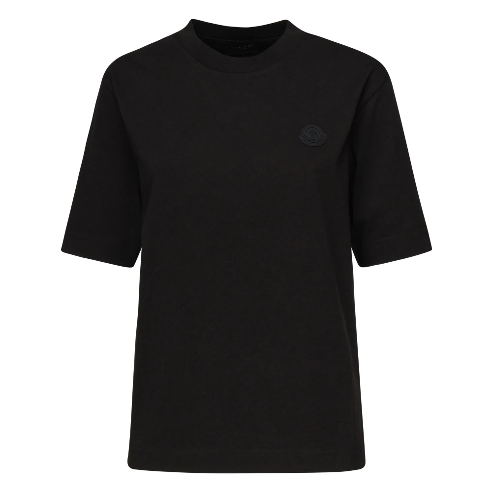 Moncler - Tops > T-Shirts - Black - Moncler - Modalova