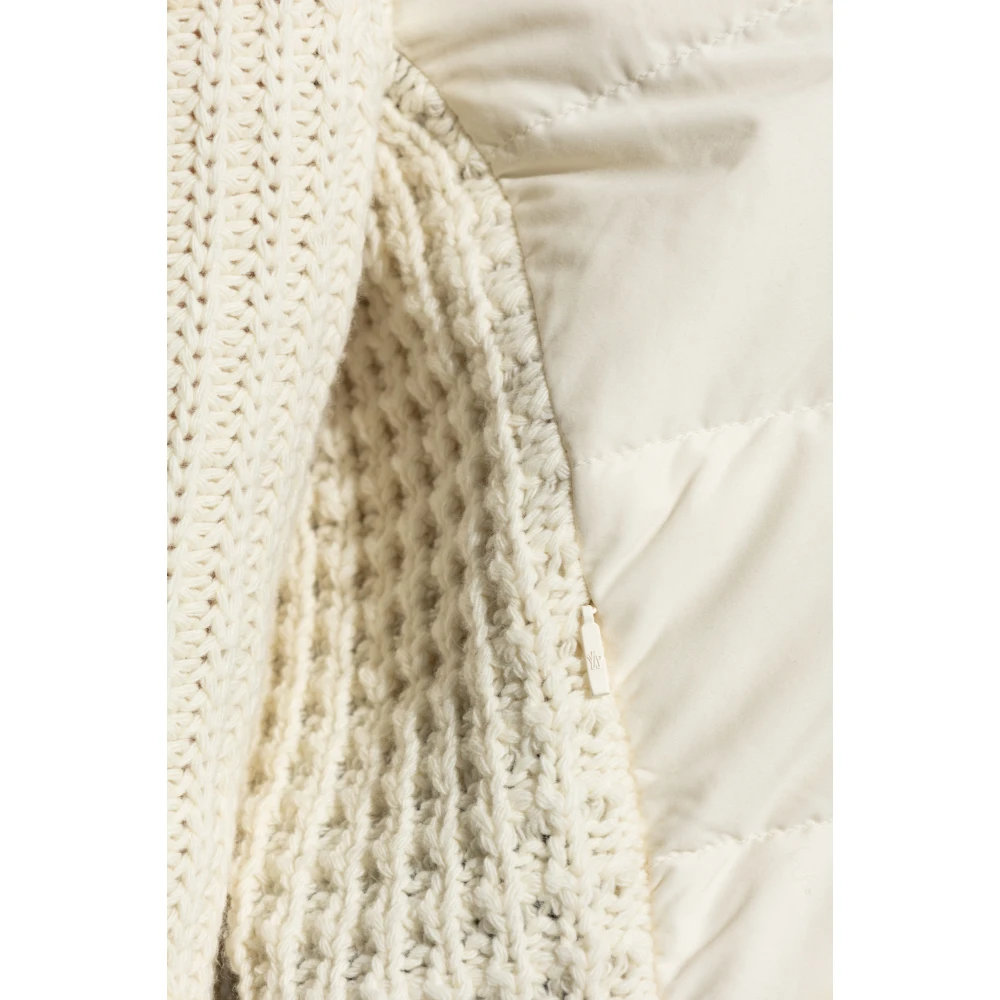 Moncler Vest met gewatteerde voorkant Beige Dames