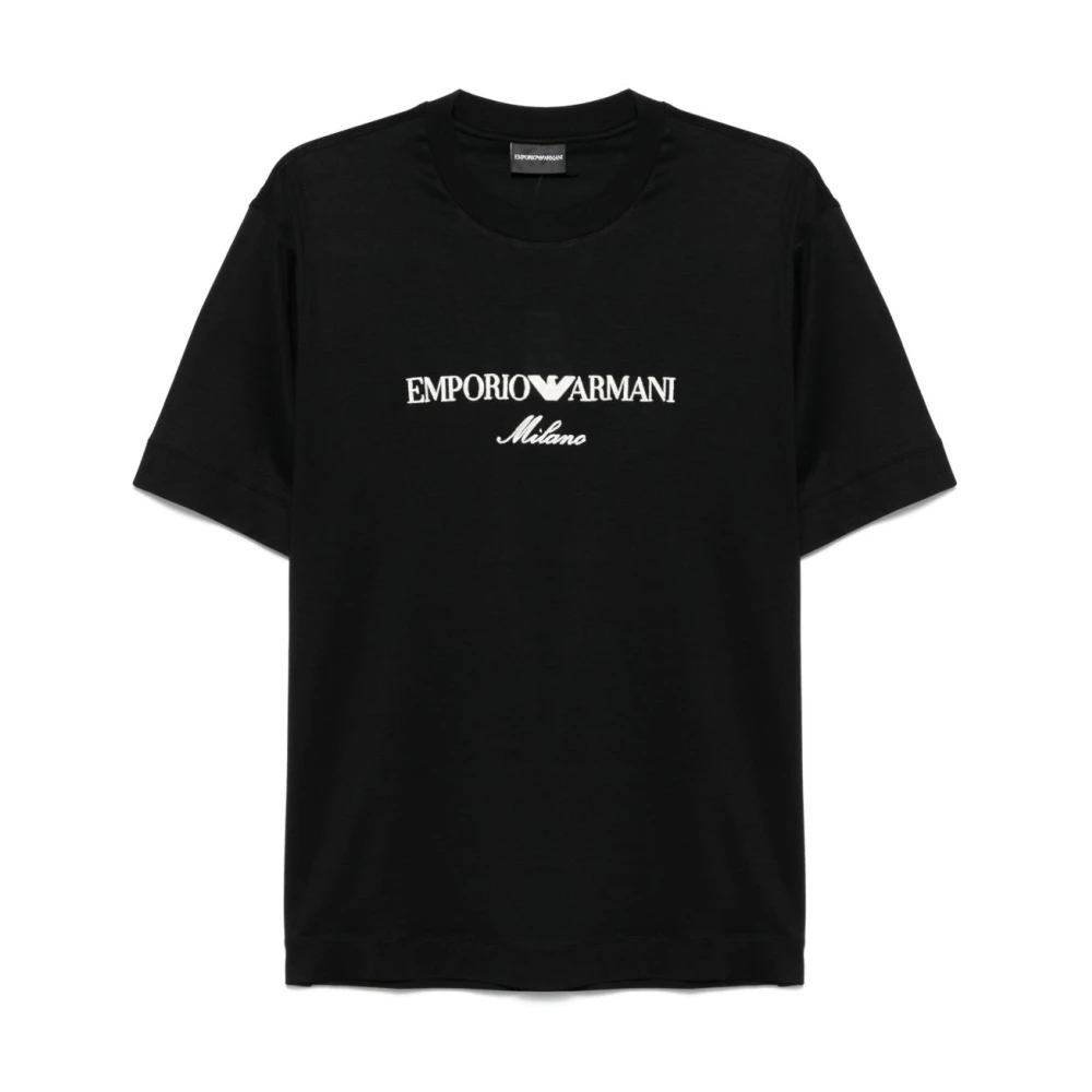 Emporio Armani Zwarte Crew Neck T-shirts en Polos Black Heren