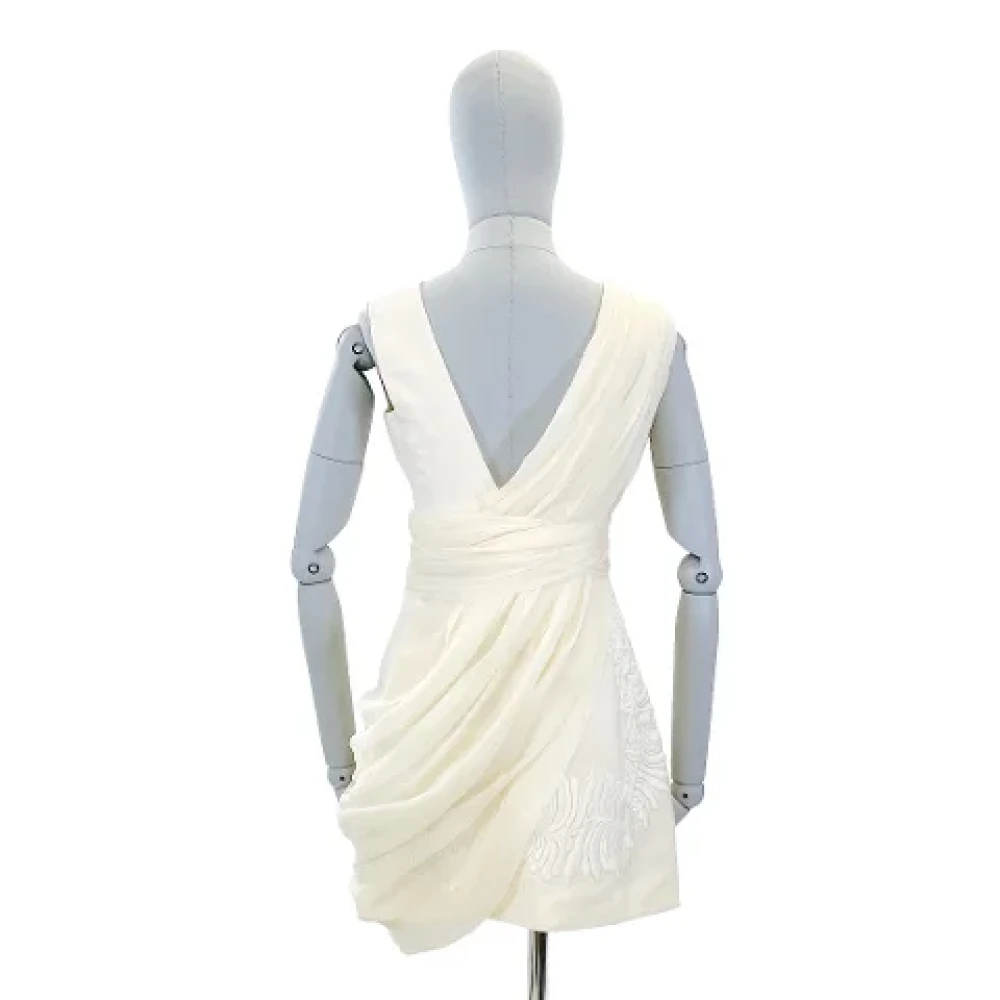 Giambattista Valli Pre-owned Wool dresses White Dames