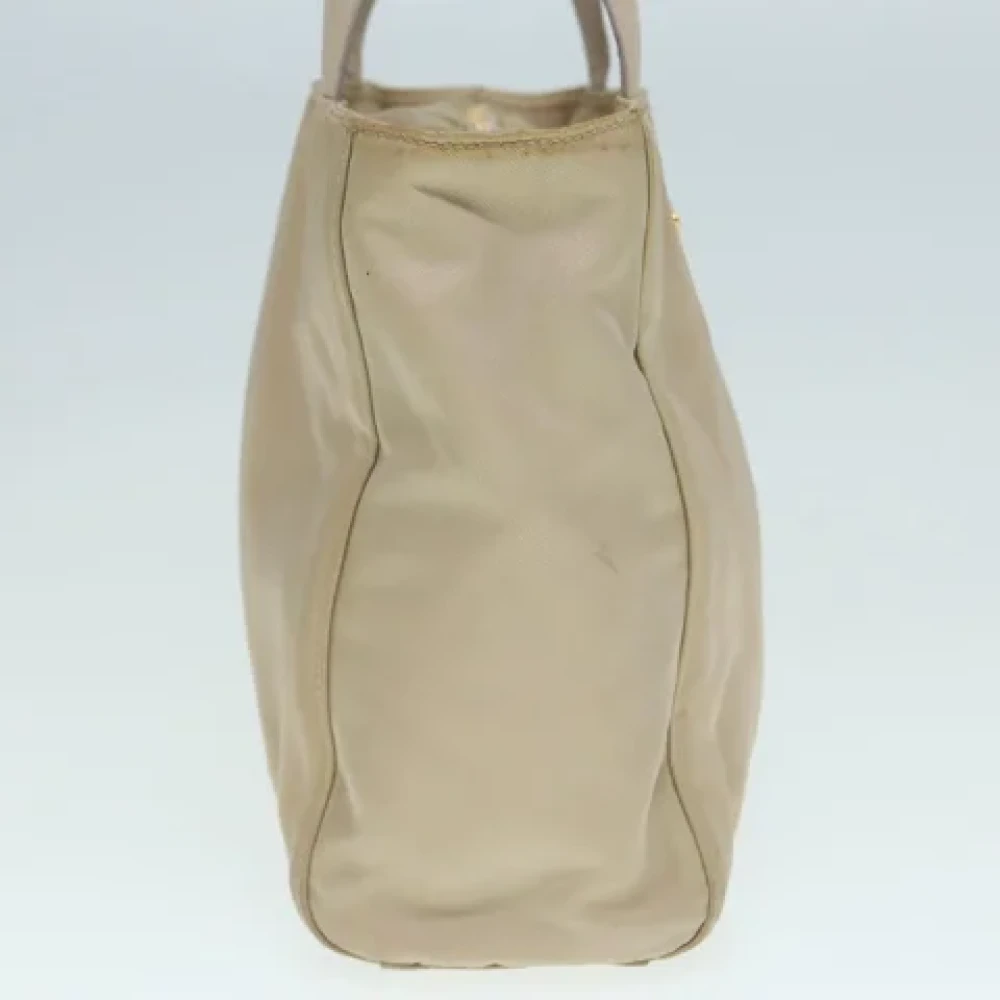 Prada Vintage Pre-owned Fabric prada-bags Beige Dames