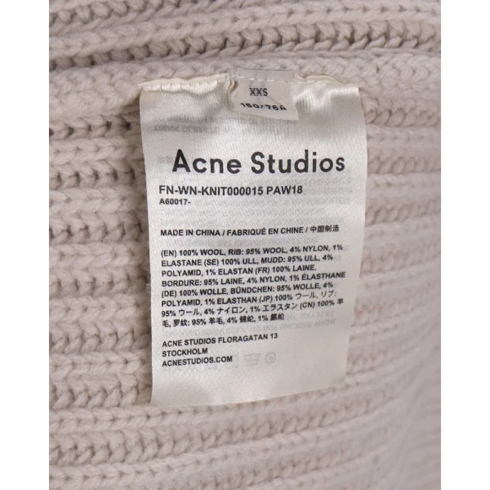 Acne Studios Pre-owned Wool outerwear Beige Dames