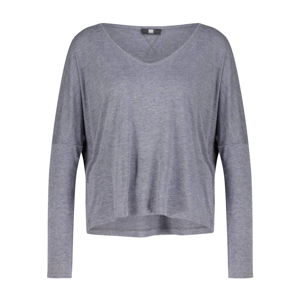 RIANI Glitter Lange Mouwen Shirt Gray Dames