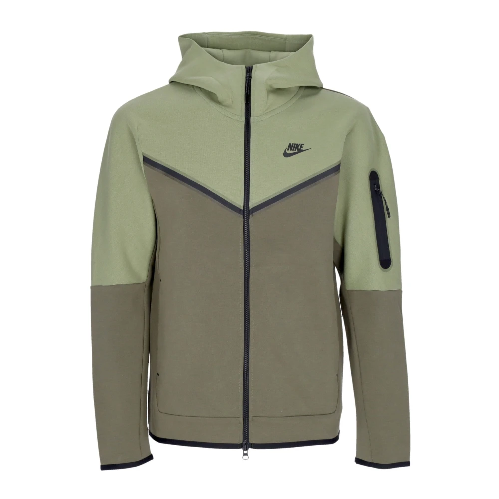 Nike Men's Green Long Sleeve Training Tops, Xl, Tech Fleece Zip Hood Sweatshirt