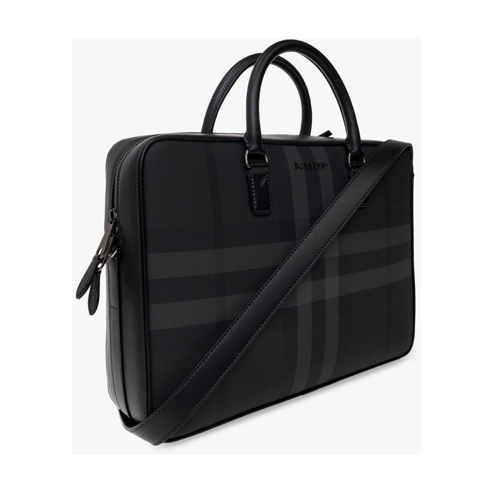 Burberry Laptoptas en koffer Black Heren