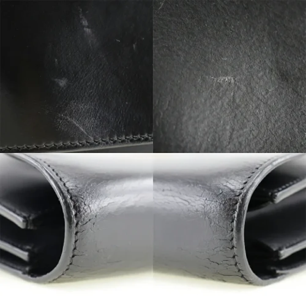Hermès Vintage Pre-owned Leather briefcases Black Heren