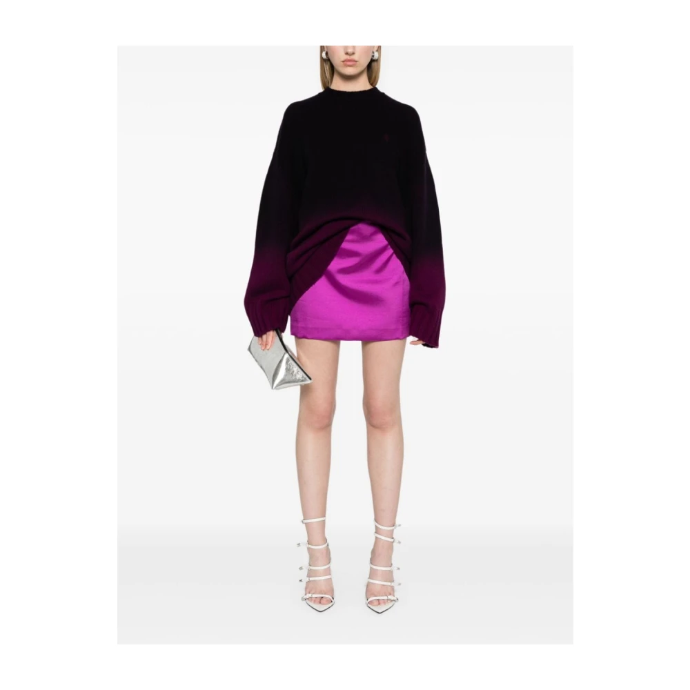 The Attico Donkerpaarse Wollen Kasjmiertrui Purple Dames
