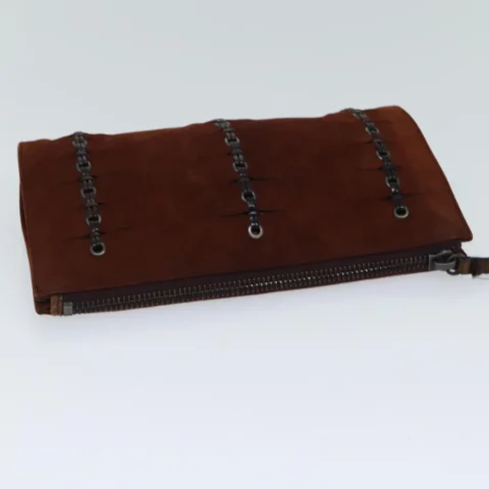 Gucci Vintage Pre-owned Suede pouches Brown Dames