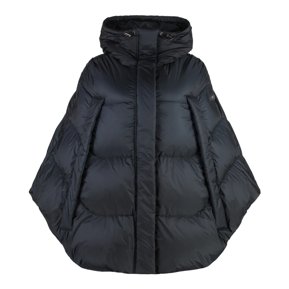 Tatras Gewatteerde Cape met Capuchon Nylon Dons Veer Blue Dames