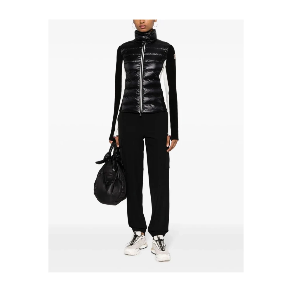 Moncler Zwarte Zip-Up Cardigan Black Dames