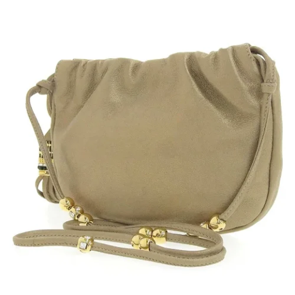 Jimmy Choo Pre-owned Fabric shoulder-bags Beige Dames