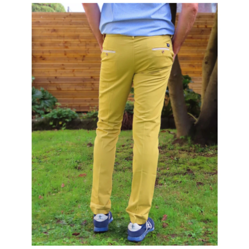 Mason's Slim Fit Torino University Broek Yellow Heren