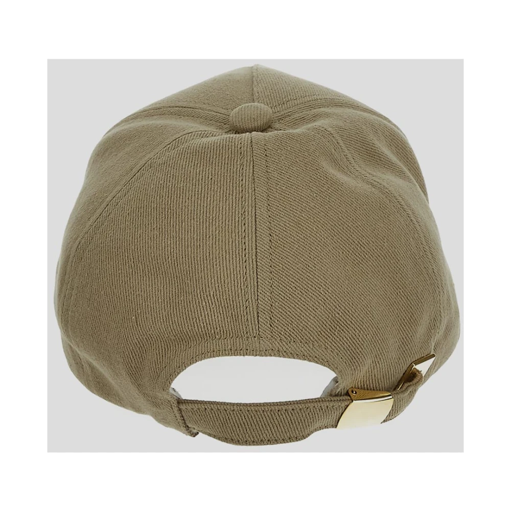 Balmain Polyester Logo Cap Beige Heren