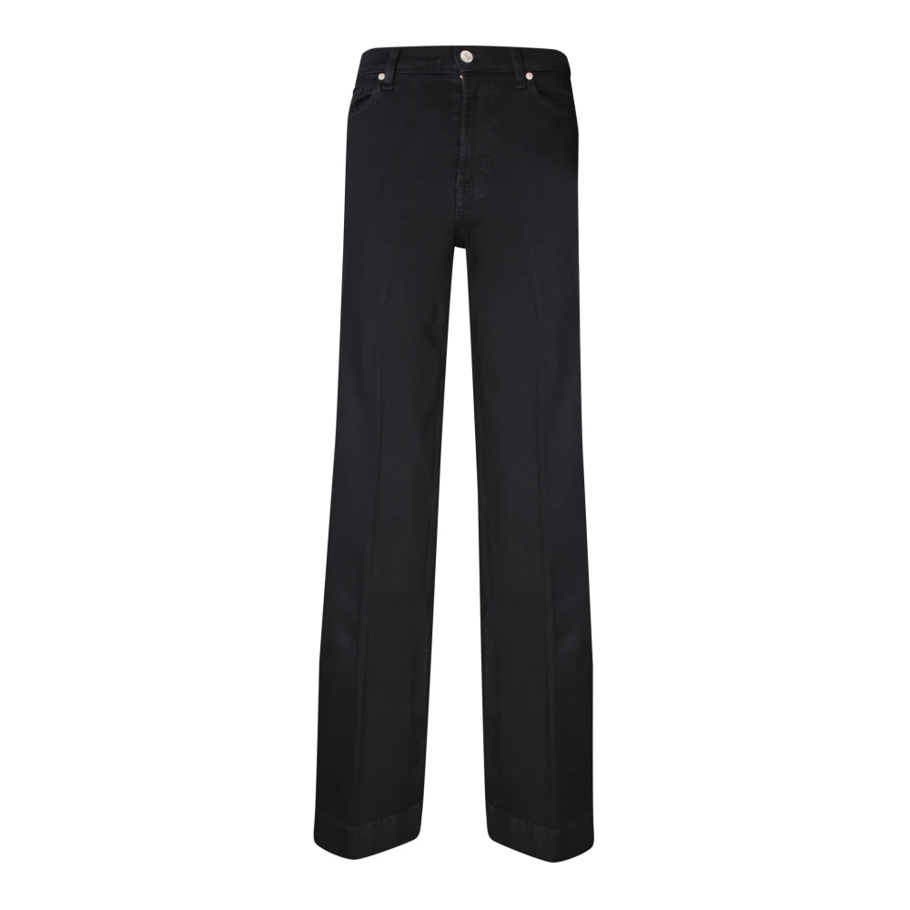 7 For All Mankind Jeans Straight Bleu Black Dames