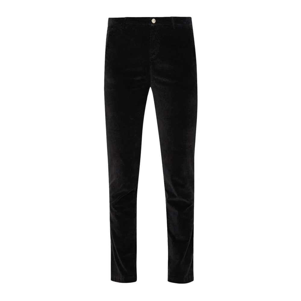 Liu Jo Zwarte fluwelen flare chino broek Black Dames