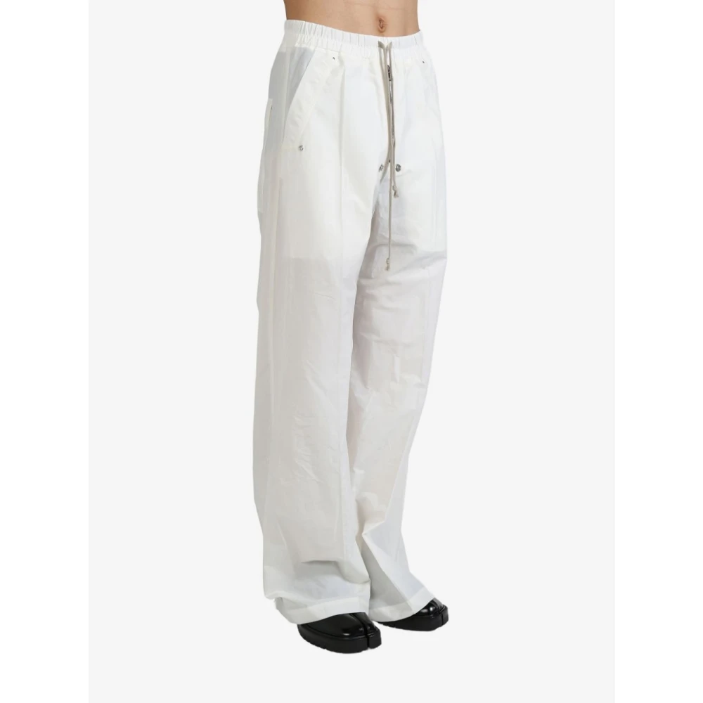 Moncler Wijde Pijp Katoenen Broek door Rick Owens White Heren