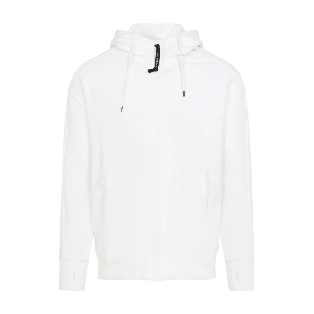 C.p. Company Men's White Zip-Through Sweatshirt Aw25