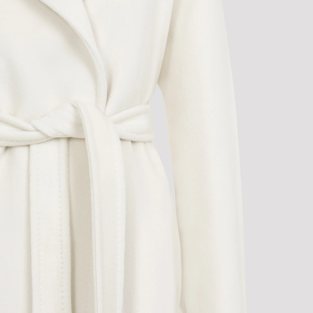 Max Mara Gebonden Jas Fragore Orsetto Biver White Dames