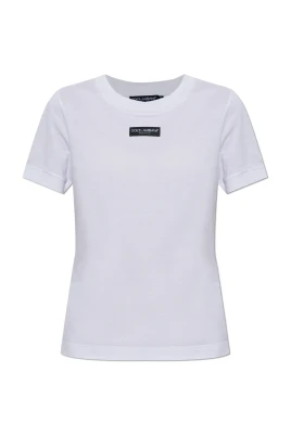 Logotyptryckt T-shirt i bomullsjersey
