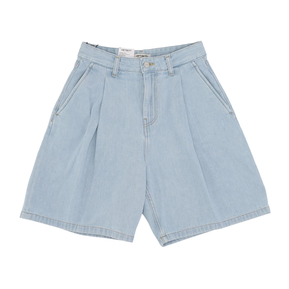 Carhartt Wip Women's Blue Stone Bleached Denim Shorts