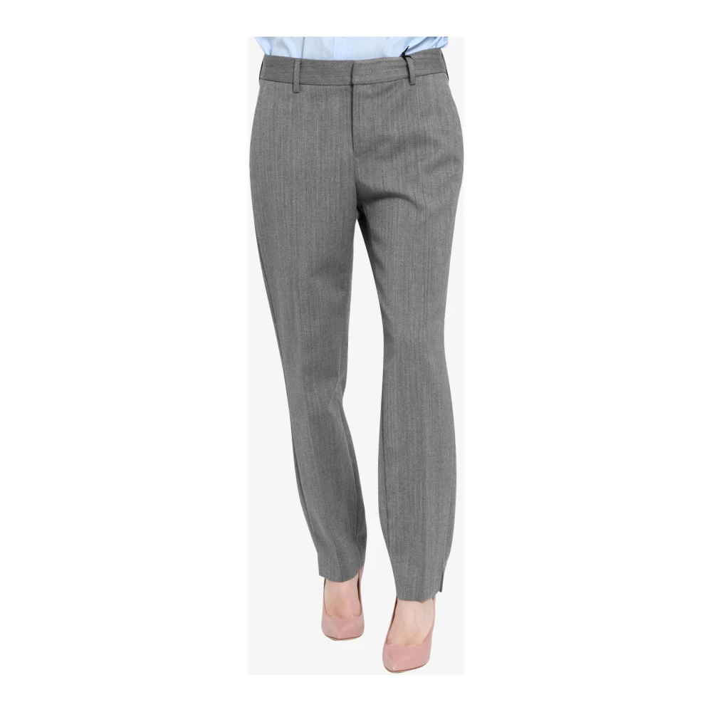 PT Torino Grijze Wolmix Slim Fit Broek Gray Dames
