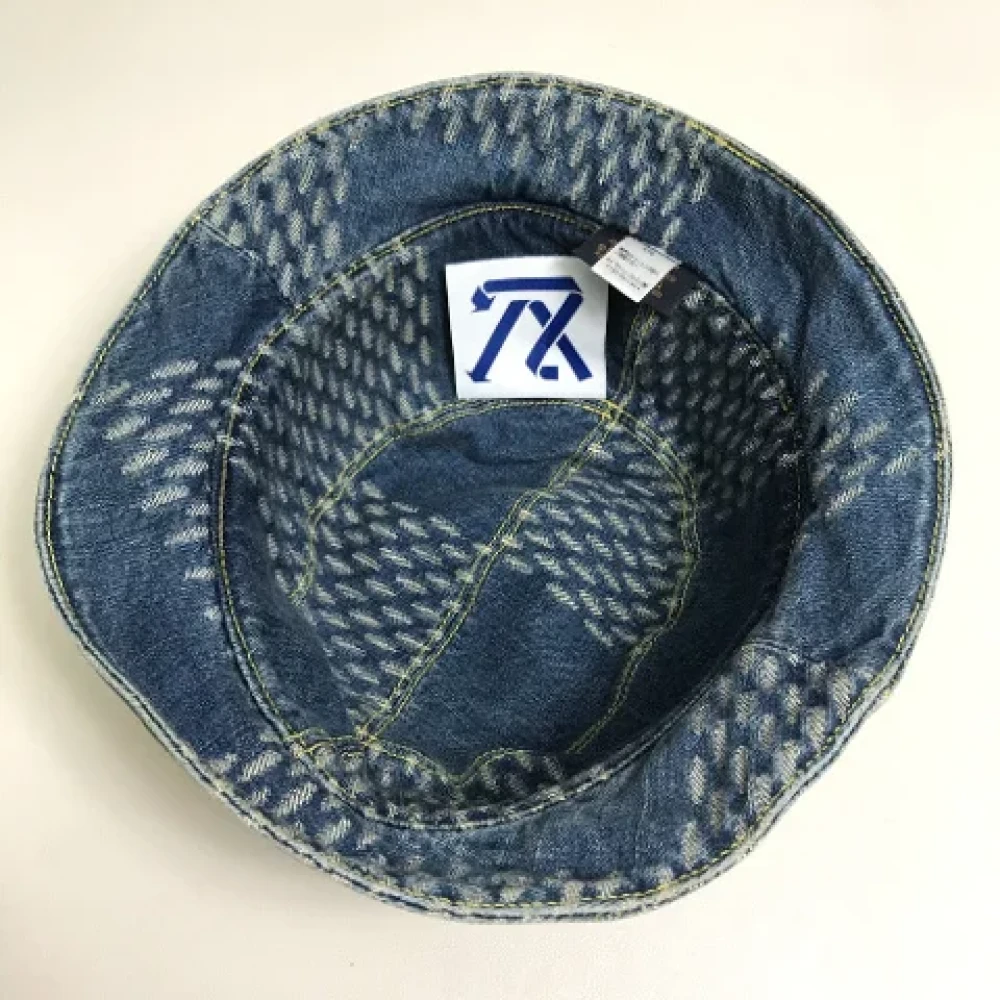 Louis Vuitton Vintage Pre-owned Cotton hats Blue Dames