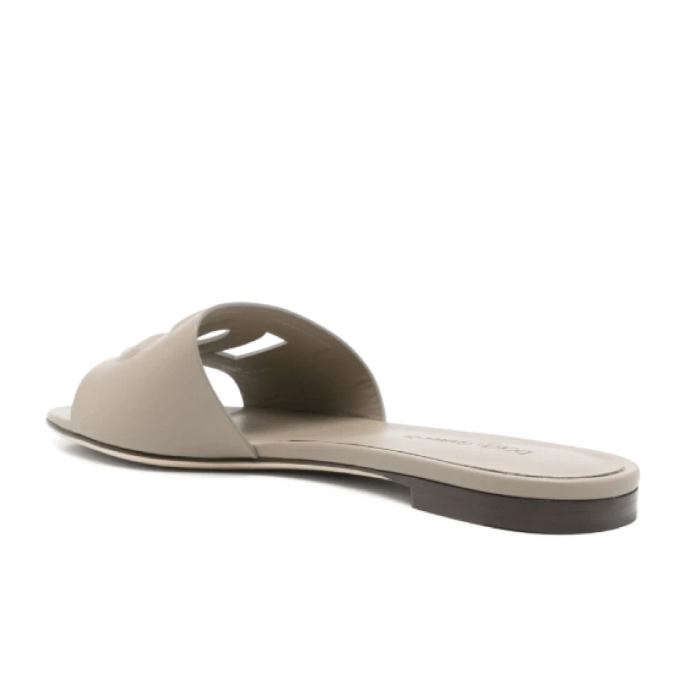 Dolce & Gabbana Leren sandalen met uitgesneden details